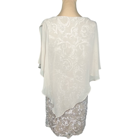 SD Collection Women's 1 Pc Sleeveless Chiffon Overlay Soutache Dress. Size 10 - Picture 3 of 14